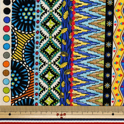 [Quantity starting from 5] Fabric 『Sheeting African-style stripe color A AP52804-2A"