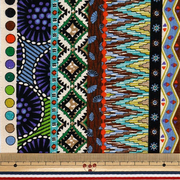 [Quantity starting from 5] Fabric 『Sheeting African-style stripe, color C AP52804-2C"