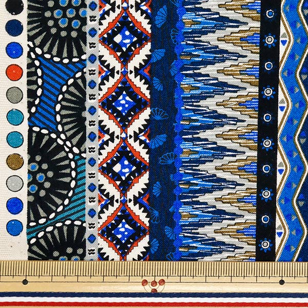 [Quantity starting from 5] Fabric 『Sheeting African-style stripes, color E AP52804-2E"