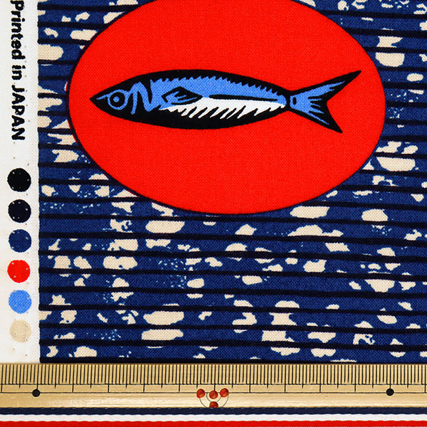 [Quantity starting from 5] Fabric 『Sheeting African taste fish color E AP52805-1E"