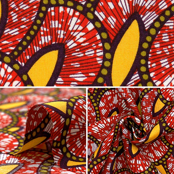 [Quantity starting from 5] Fabric 『Sheeting African-style Scale Color A AP52805-2A"