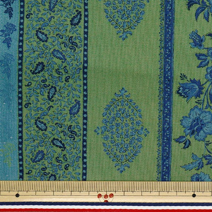 [Quantity starting from 5] Fabric "AsianSheetingDie Green x Blue SP3900-2C"