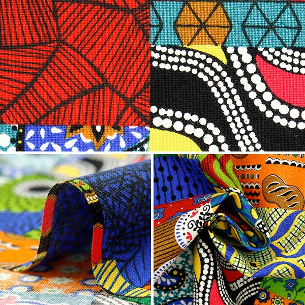[Quantity starting from 5] Fabric 『Sheeting African taste QuiltingPattern AP52804-1A"