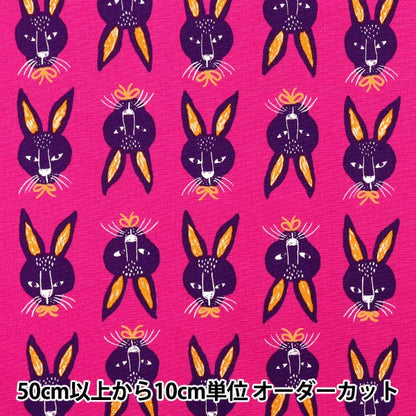[Quantity starting from 5] Fabric 『Oxford Pakkit Animal Rabbit Pink AP52901-1D"