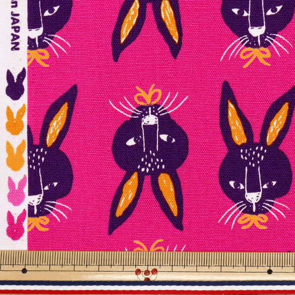 [Quantity starting from 5] Fabric 『Oxford Pakkit Animal Rabbit Pink AP52901-1D"