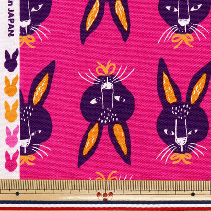 [Quantity starting from 5] Fabric 『Oxford Pakkit Animal Rabbit Pink AP52901-1D"