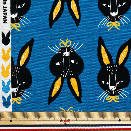 [Quantity starting from 5] Fabric 『Oxford Pakit Animal Rabbit Blue AP52901-1F"