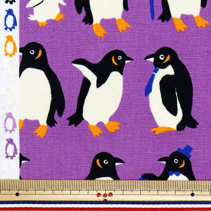 [Quantity starting from 5] Fabric 『Oxford Pakit Animal Penguin Purple AP52901-2C"