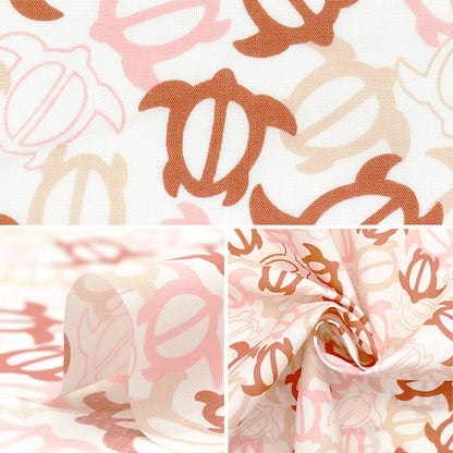 [Quantity starting from 5] Fabric "TC Seaching Hawaiian Print Honu Red AP4770-2A"