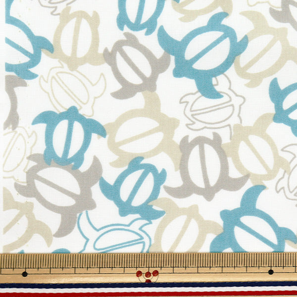 [Quantity starting from 5] Fabric "TC Seaching Hawaiian Print Honu Blue AP4770-2B"