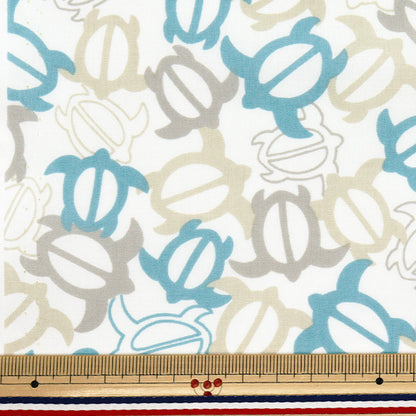 [Quantity starting from 5] Fabric "TC Seaching Hawaiian Print Honu Blue AP4770-2B"