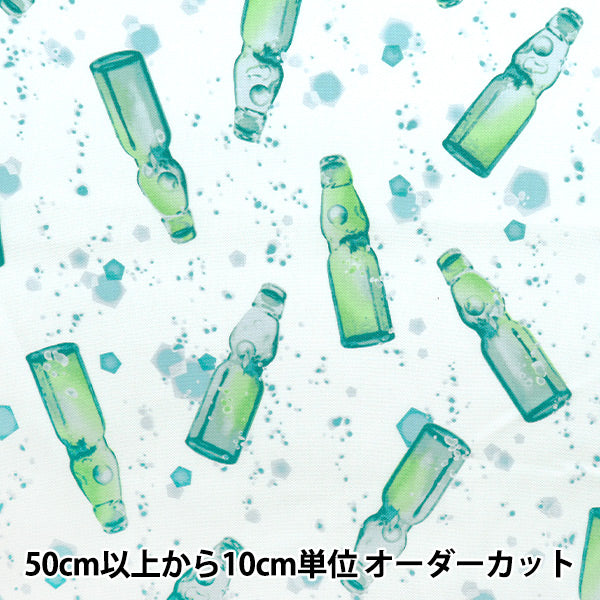 [数量从5开始] 织物 『牛津布 Ramune图案白色AP52102-1A"