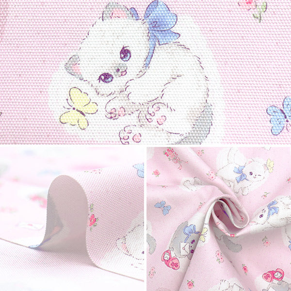[Quantity starting from 5] Fabric 『Oxford Deleve Heart Pink AP52204-1B"