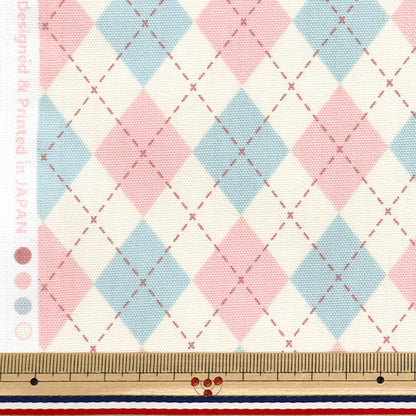 [Quantity starting from 5] Fabric 『Oxford Argyle Ivory SP5700-A"