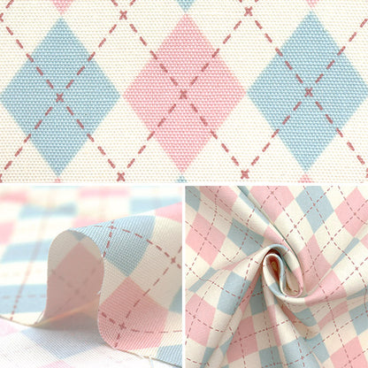 [Quantity starting from 5] Fabric 『Oxford Argyle Ivory SP5700-A"