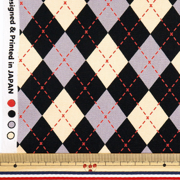 [Quantity starting from 5] Fabric 『Oxford Argyle Black SP5700-F"