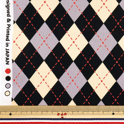 [Quantity starting from 5] Fabric 『Oxford Argyle Black SP5700-F"
