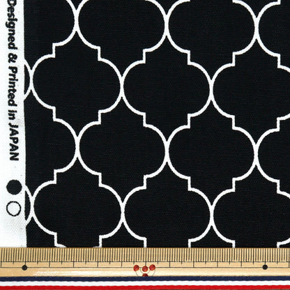 [Quantity starting from 5] Fabric 『Oxford Moroccan pattern black SP5500-F"