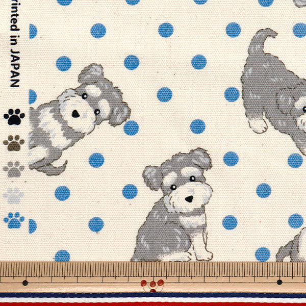 [Quantity starting from 5] Fabric 『Oxford Polka dotsSchnauzer Kinari AP52903-1A"