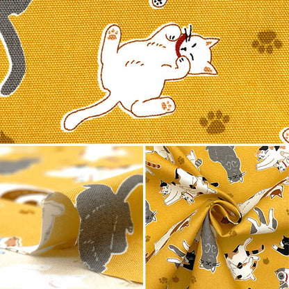 [数量从5开始] 织物 『牛津布 肚脐猫黄色AP52903-2A"