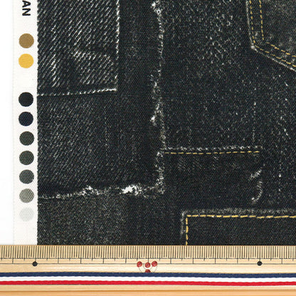 [Quantity starting from 5] Fabric 『Oxford Denim World Quilting Black AP52808-3E"