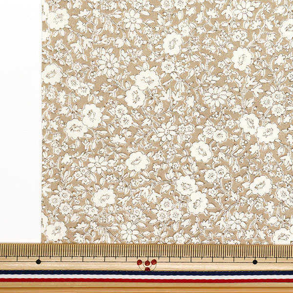 [数量从5开始] 织物 『平纹机织物 小花图案米色AP4780-2A"