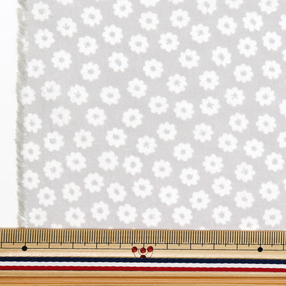[数量从5开始] 织物 『平纹机织物 小花图案灰色AP4780-3C"