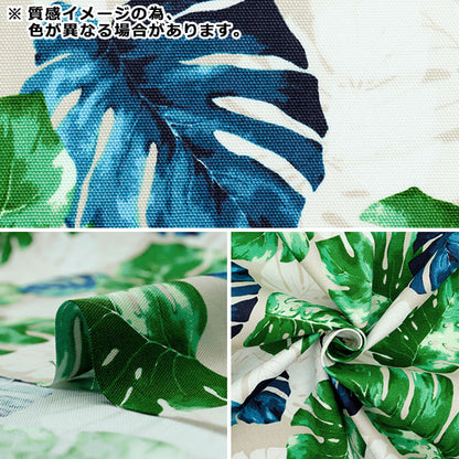 [Quantity starting from 5] Fabric 『Oxford Hawaiian Monstera Black AP52202-1E"