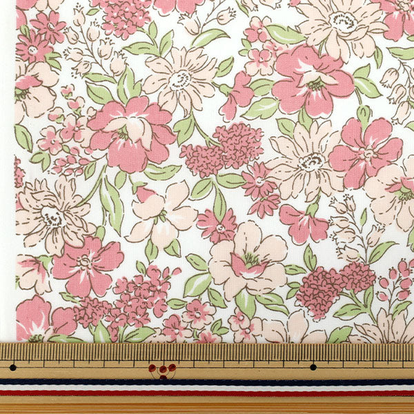 [Quantity starting from 5] Fabric "TC Batisto Medium Floral Pink AP4790-2A"