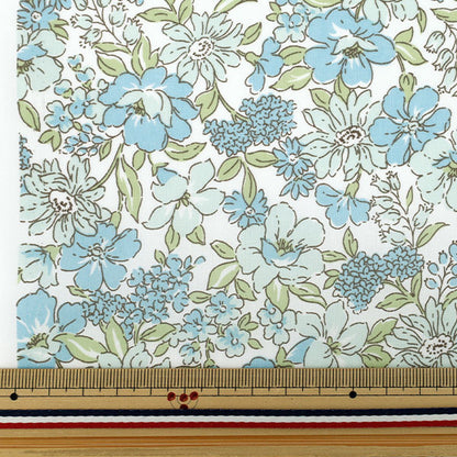 [Quantity starting from 5] Fabric "TC Batisto Medium Floral Pattern Blue AP4790-2B"