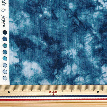[Quantity starting from 5] Fabric 『Scare Print Shibori-style Japanese pattern, thin indigo 850257-6-2"