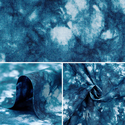 [Quantity starting from 5] Fabric 『Scare Print Shibori-style Japanese pattern, thin indigo 850257-6-2"