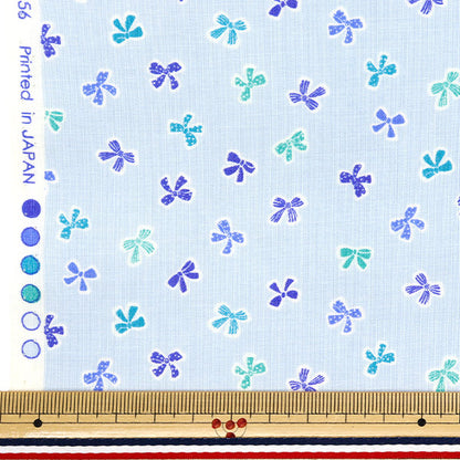 [Quantity starting from 5] Fabric 『Scare Print Homey Collection Ribbon Blue x Blue DH10656L-D"