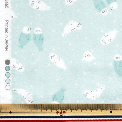 [Quantity starting from 5] Fabric 『double gauze Homey Collection Azarashi Green GH10665S-B"