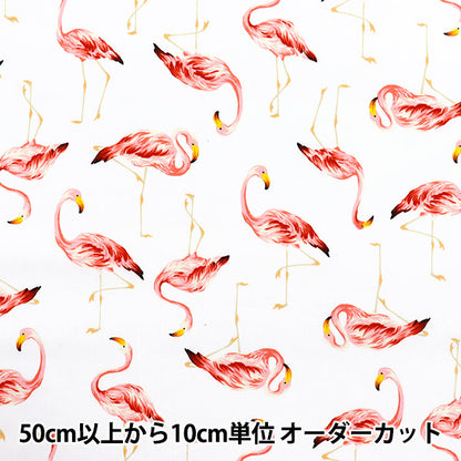 [Quantity starting from 5] Fabric "Broad Flamingo White 4235-1-1"