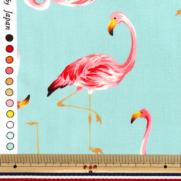 [Quantity starting from 5] Fabric "Broad Flamingo Mint 4235-1-2"