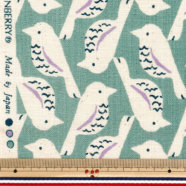 [Quantity starting from 5] Fabric "Linen-Like Love Bird Mint Blue 850508-1-1"