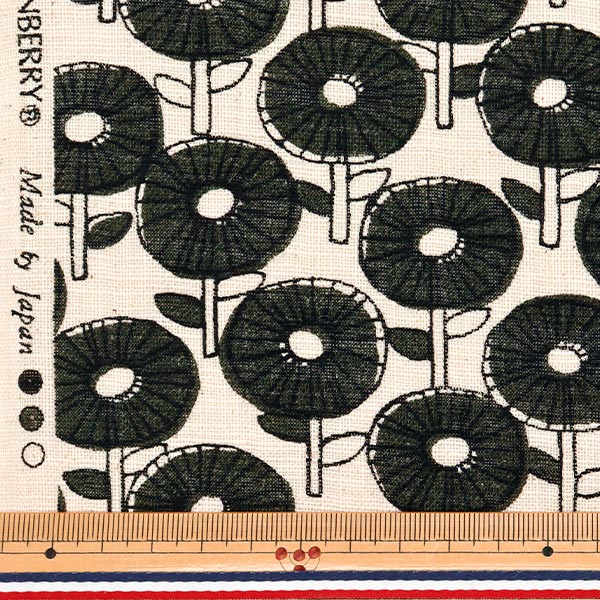 [Quantity starting from 5] Fabric "Linen-Like Lab Popo Black 850509-1-1"