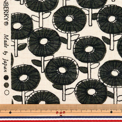 [Quantity starting from 5] Fabric "Linen-Like Lab Popo Black 850509-1-1"
