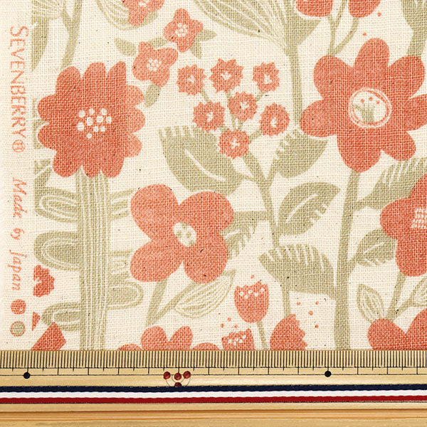 [Quantity starting from 5] Fabric "Linen-Like Love Blossom Natural Pink 850510-1-1"