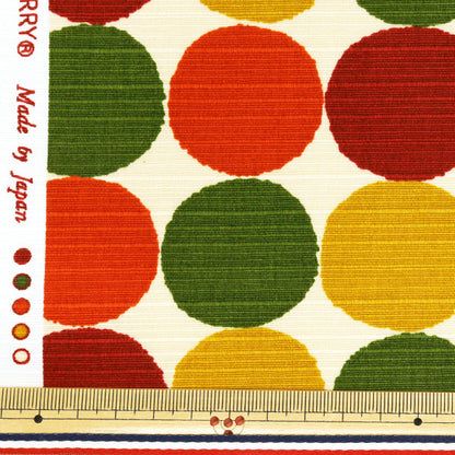 [Quantity starting from 5] Fabric 『Shantung Simple modern Polka dots Akane Modern 850108-11-1"