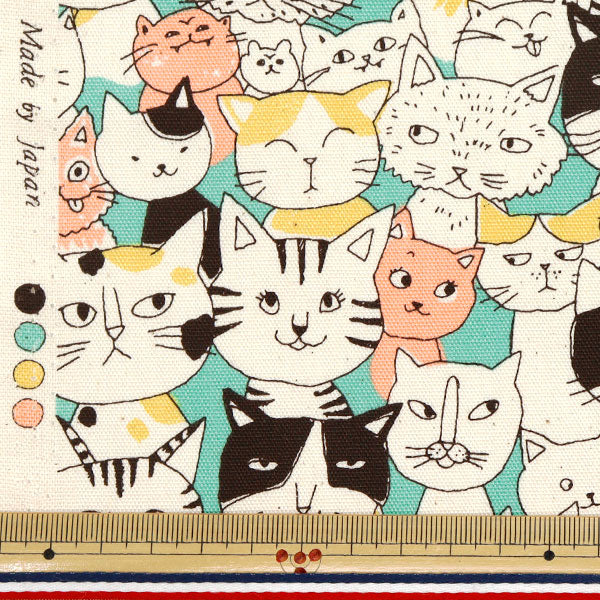 [数量从5开始] 织物 『牛津布 Nyan Comics Mint 850536-1-1"