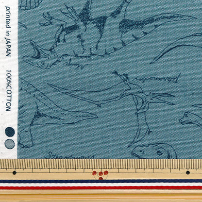 [Quantity starting from 5] Fabric 『Oxford Tip-top Dinosaur Blue DT10608-D"