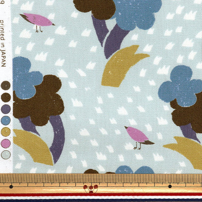 [From quantity 5] Fabric 『Oxford Onnera Scandinavian pattern Blue on10639S-C"