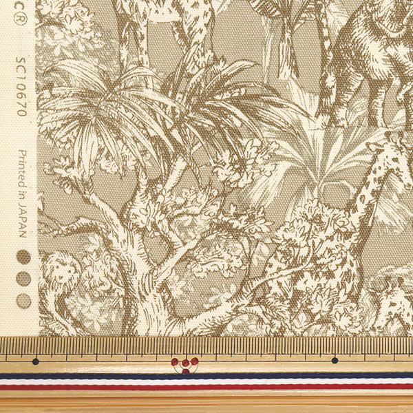 [Quantity starting from 5] Fabric 『Oxford Safari Botanical Beige SC10670S-A"