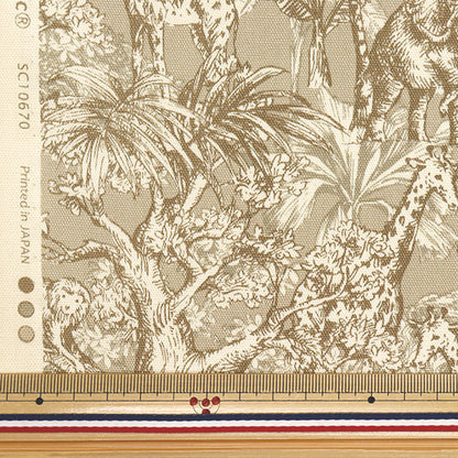 [Quantity starting from 5] Fabric 『Oxford Safari Botanical Beige SC10670S-A"