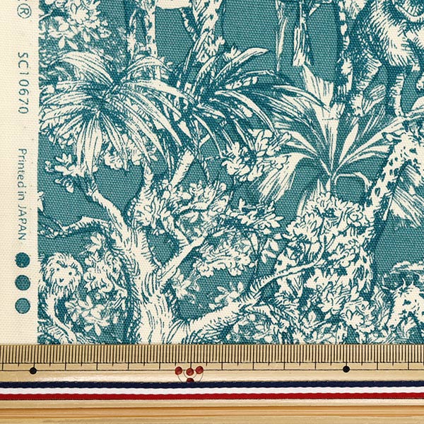 [Quantity starting from 5] Fabric 『Oxford Safari Botanical Blue SC10670S-B"