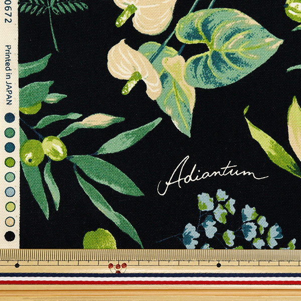 [Quantity starting from 5] Fabric 『Oxford House Plants Black SC10672S-E"