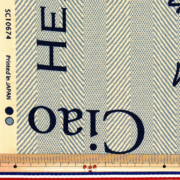 [Quantity starting from 5] Fabric 『Oxford Yarn die pattern Merci Blue SC10674S-B"