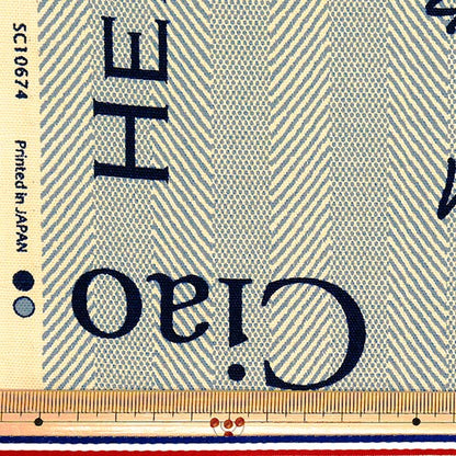 [Quantity starting from 5] Fabric 『Oxford Yarn die pattern Merci Blue SC10674S-B"